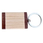 Flat Key Ring white Wood Border